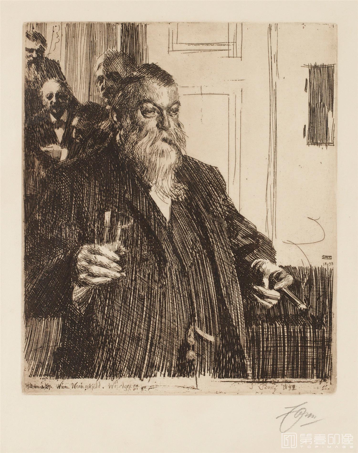 素描-安德斯·佐恩 Anders Zorn作品-195
